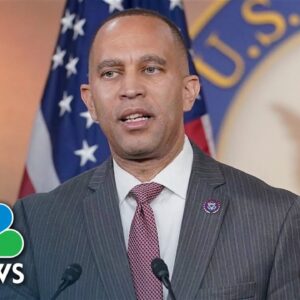 LIVE: Hakeem Jeffries holds weekly press conference | NBC News